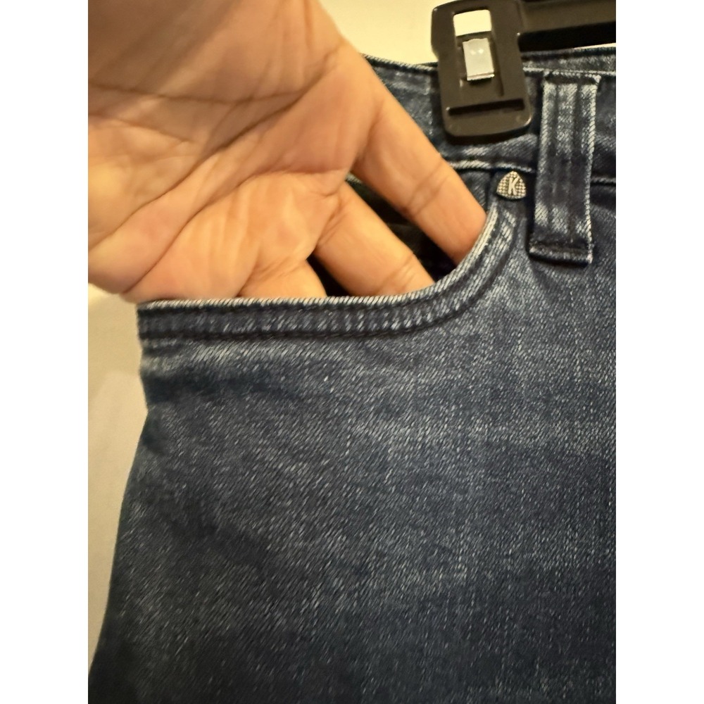 Kut from the Kloth Connie ankle skinny raw hem jeans Women's Hem Dark Wash 12 - Picture 5 of 12